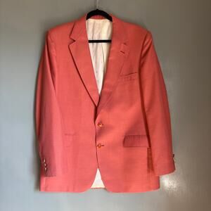 Vintage 60's MORRIE GEYER Palm Springs Men's 42 Pink Cotton Blend Golf Blazer